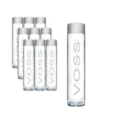 VOSS glass bottle front view showing clean design and elegance