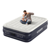 VOSSER full front view showing raised edge and mattress shape for comfortable sleep