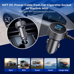 Vostolobo DC connector detail built for Starlink Mini secure dedicated feed