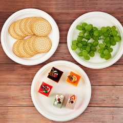 Vplus plate holding a full meal showing durability and convenience