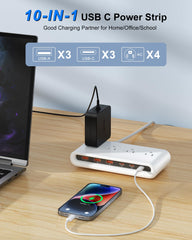 VPSUN flat plug and 5ft cord showing space-saving placement benefit