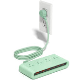 VPSUN front view showing vertical layout and multiple outlets, saves desk space