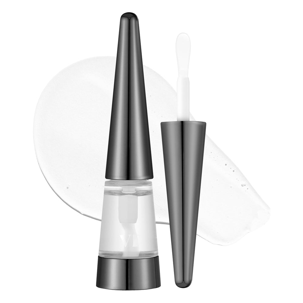VT COSMETICS front packaging showing compact clear lip plumper tube benefits instant shine