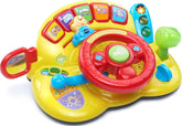 VTech turn and learn driver front view showing wheel and lights for engaging play