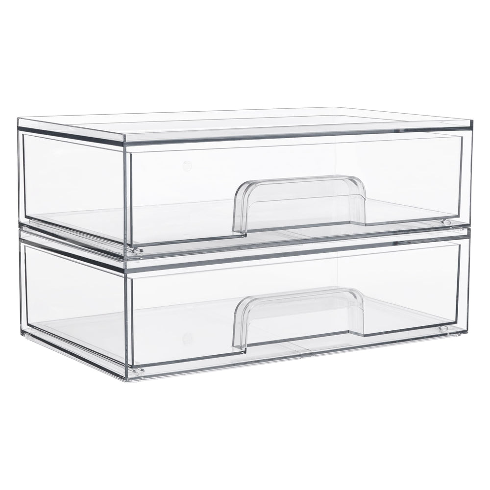 Vtopmart clear drawer front view showing transparency and neat storage benefit