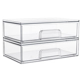 Vtopmart clear drawer front view showing transparency and neat storage benefit