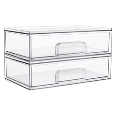 Vtopmart clear drawer front view showing transparency and neat storage benefit