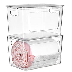 vtopmart clear front view showing easy one-handed bag dispensing and tidy storage