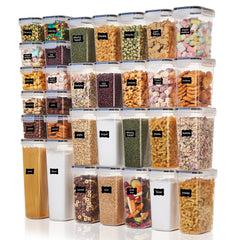 Vtopmart full set front view displaying all 32 containers for instant organization benefit