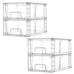 Vtopmart front view pack of four drawers showing clear visibility benefit