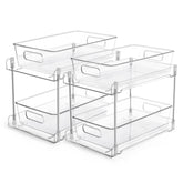 Vtopmart front view showing two clear organizers for fast identification and tidy storage