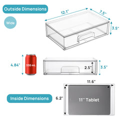 Vtopmart stacked side profile demonstrating vertical space saving and neatness