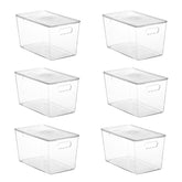 Vtopmart XL clear bin front view showing visible contents and quick identification