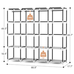 VTRIN hanging rod close-up showing sturdy metal rail supporting garments