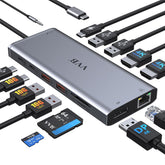 VVB dock front view showing full port array and compact design for tidy desks