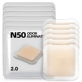 waatoos front packaging showing six N50 deodorizer blocks and benefits