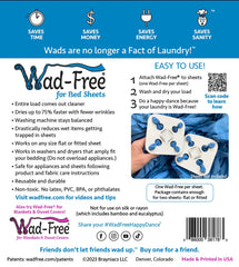 Wad-Free attached to fitted sheet elastic preventing twisting