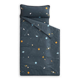 Wake In Cloud front view of galaxy nap mat showing full design and benefit of playful comfort
