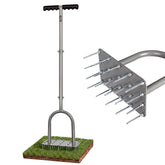 Walensee front view of aerator showing four-row spike layout and balance benefit