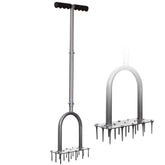 Walensee front view of aerator showing 15 spikes and durable frame for faster coverage