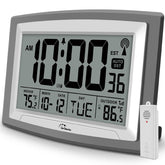 WallarGe atomic clock front view showing large clear digits and easy reading