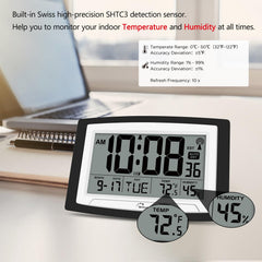 WallarGe wall clock in kitchen showing clear numbers and practical use