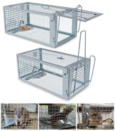 Wanqueen front view of two live-capture traps showing compact design and durability