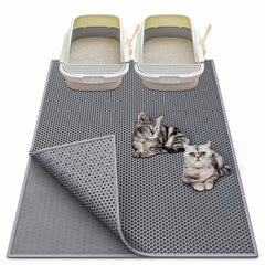 Waretary front view of XL grey mat showing full coverage benefit