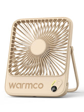 Warmco D3 front view showing slim profile and five-blade design for efficient airflow