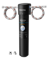 Waterdrop 15UA front view showing compact under-sink unit and benefits