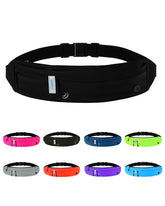 WATERFLY front view of running belt showing slim profile and secure zipper benefit
