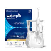 Waterpik Aquarius front view showing compact countertop design and ease of use