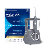 Waterpik Aquarius front view showing controls and base for customizable cleaning