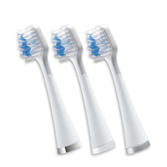 Waterpik front view of replacement brush heads showing clean design and fit benefits