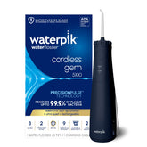 Waterpik Cordless Gem 5100 front view showing compact design and benefits