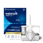 Waterpik ION front view showing compact unit and reservoir, easy countertop placement