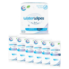 WaterWipes front pack showing XL 180 count and clear branding for easy choice