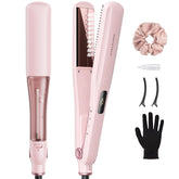 wavytalk front view steam straightener showing sleek design and easy grip benefit