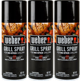 Weber Grill'N Spray front can showing branding and size, helps prevent sticking