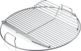 Weber hinged grate front view showing sturdy plated-steel and easy access