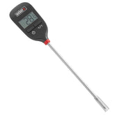 Weber instant-read thermometer front view showing compact design and clear display benefit