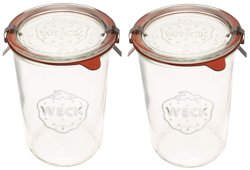 WECK front packaging showing two Weck 743 jars and accessories for organized storage
