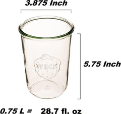 WECK wide mouth top view highlighting easy filling and scooping benefits
