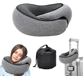 WEERSHUN front view of travel pillow showing ergonomic shape and support
