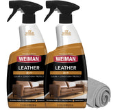 Weiman spray bottle and cloth showing brand restoring finish