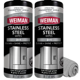 Weiman kit front packaging showing wipes and cloth for fast cleaning benefit