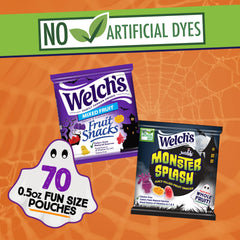 Welch's shaped snacks close-up highlighting fun Halloween designs