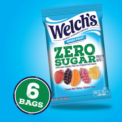 Welch's close-up texture shot highlighting chewy fruity bite satisfaction