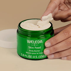 Weleda open jar showing whipped texture for easy absorption benefit