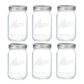 WELLIFE front view six-pack jars showing durable glass and lids for reliable storage